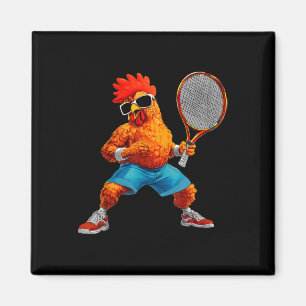 Chicken Tennis Magnet