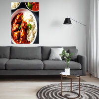 chicken tikka masala with rice | AI Art  Poster