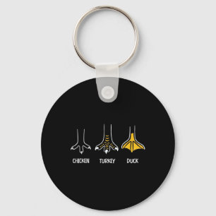 Chicken Turkey Duck Funny Bird Feet Rock Paper Sty Key Ring
