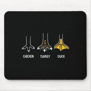 Chicken Turkey Duck Funny Bird Feet Rock Paper Sty Mouse Pad