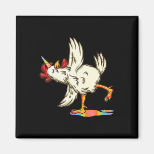 Chicken Unicorn Yoga Pose Hen Magnet