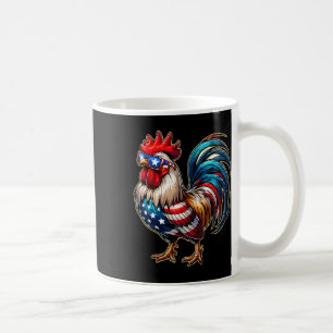 Chicken Usa Flag Patriotic Chicken Lover 4th Of Ju Coffee Mug