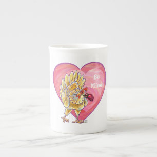 Chicken Valentine's Day Bone China Mug