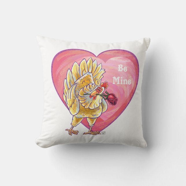 Chicken Valentine's Day Cushion (Front)