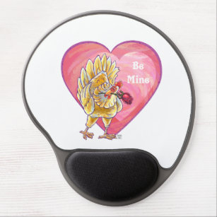 Chicken Valentine's Day Gel Mouse Pad