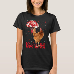 Chicken Valentine's Day Heart Animals Chicken T-Shirt