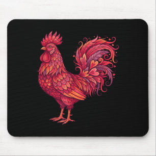 Chicken Valentines Day Heart For Farmers Cute Chic Mouse Pad
