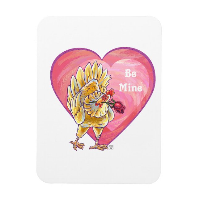 Chicken Valentine's Day Magnet (Vertical)