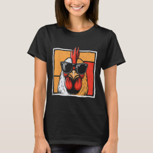 Chicken Vintage Funny Rooster Farmer Chickens Fath T-Shirt