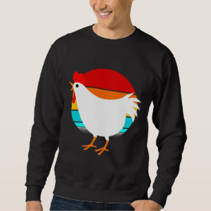 Chicken Vintage Retro s Poultry Farm Sweatshirt