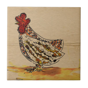 Chicken Vintage Tile