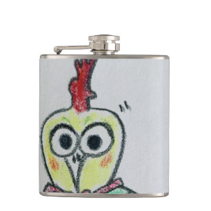 Chicken Vinyl Wrapped Flask