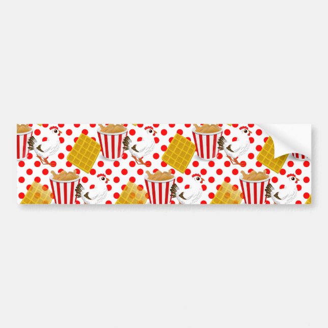 chicken waffles bumper sticker (Front)
