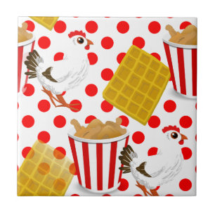 chicken waffles ceramic tile