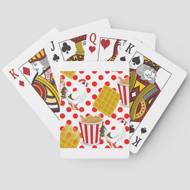 chicken waffles playing cards (Back)
