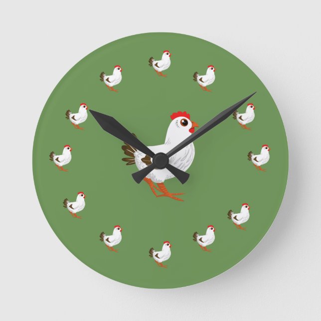 Chicken Wall Clock Chicken Lovers (Front)