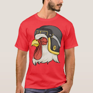 Chicken Wearing Helmet And Goggles Chickens Hens T-Shirt