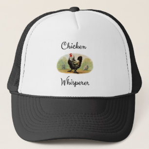Chicken Whisperer Antique Rooster Funny Humourous Trucker Hat