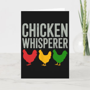 Chicken Whisperer For Farmers Animal Lovers Countr Card