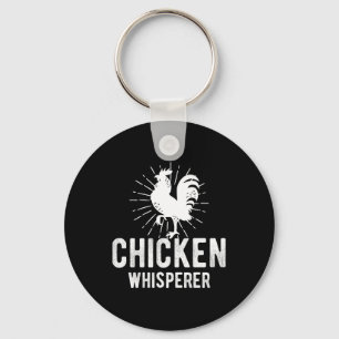 Chicken Whisperer Funny Farm Chicken Face Farming Key Ring