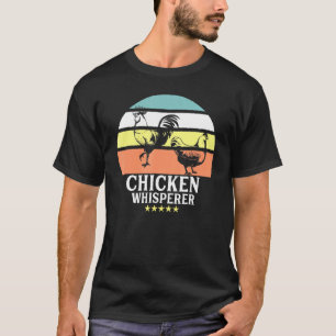 Chicken Whisperer Retro Style Hen Rooster Silhouet T-Shirt