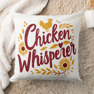 Chicken Whisperer Rustic Farmhouse Cottagecore Cushion