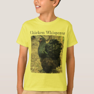 Chicken Whisperer with Black Cochin Hen T-Shirt