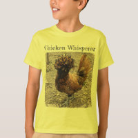 Chicken Whisperer with Golden Crested Polish Hen