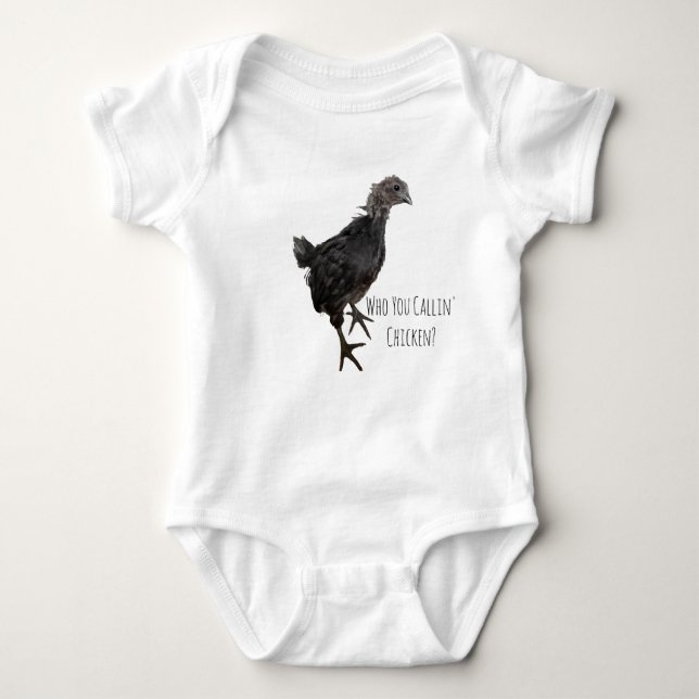 Chicken Who T-Shirt Baby Bodysuit (Front)