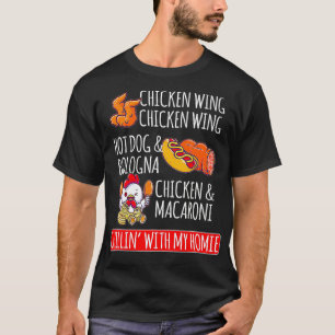 Chicken Wing Chicken Wing Hot Dog And Bologna1  T-Shirt