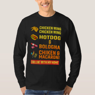 Chicken Wing Chicken Wing Hot Dog And Bologna T-Shirt