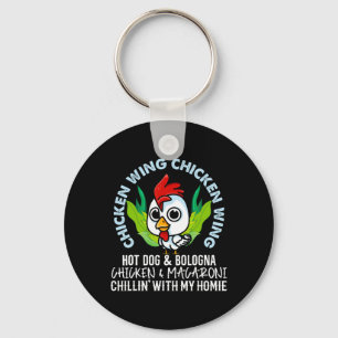 Chicken Wing Chicken Wing Hot Dog Bologna Macaroni Key Ring