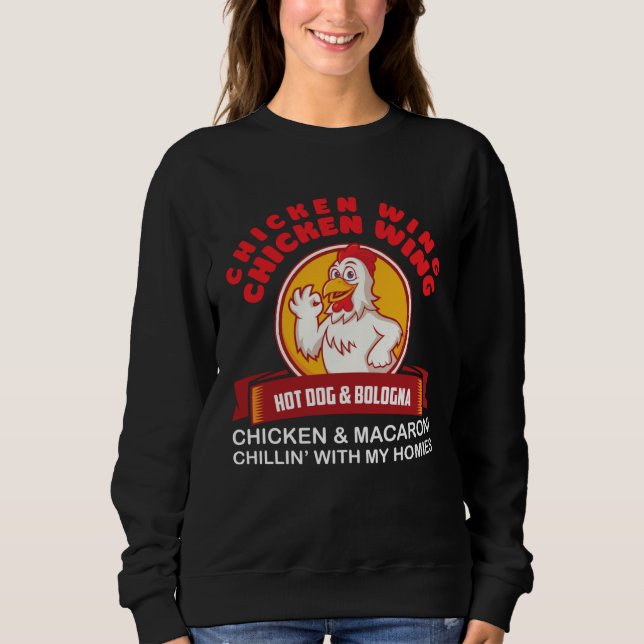 Chicken Wing Chicken Wing Hotdog and Bologna Insta Sweatshirt (Front)