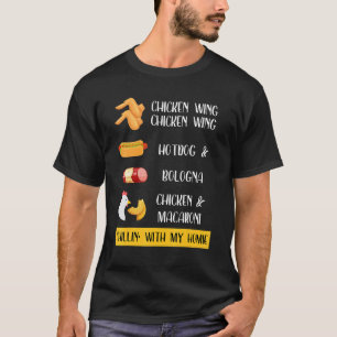 Chicken Wing Chicken Wing Hotdog And Bologna Kids T-Shirt