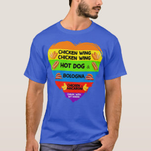 Chicken Wing Chicken Wing Hotdog and Bologna T-Shirt