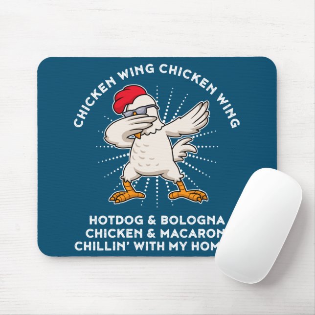 Chicken Wing Chicken Wing Shirt Song Lyric Hot Dog Mouse Pad (With Mouse)