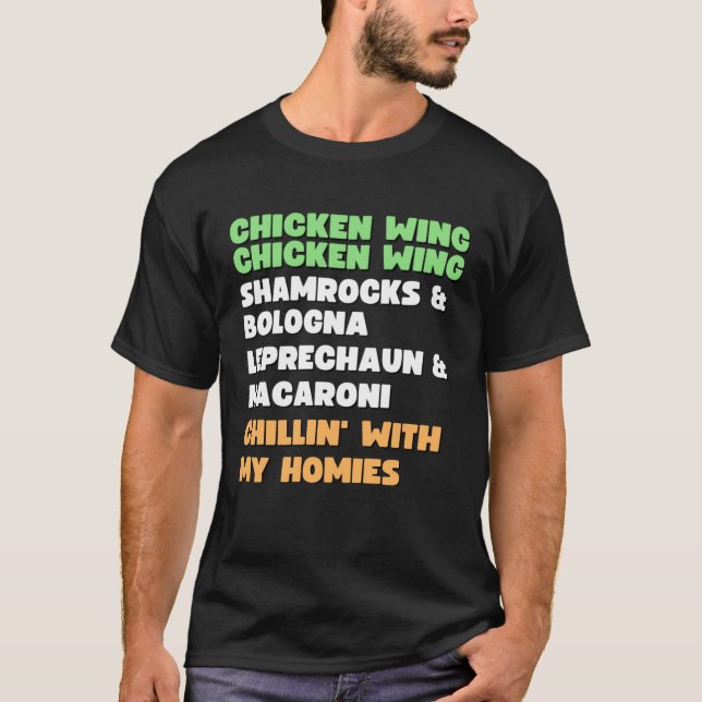 Chicken Wing Chicken Wing Song Hot Dog Bologna St  T-Shirt (Front)