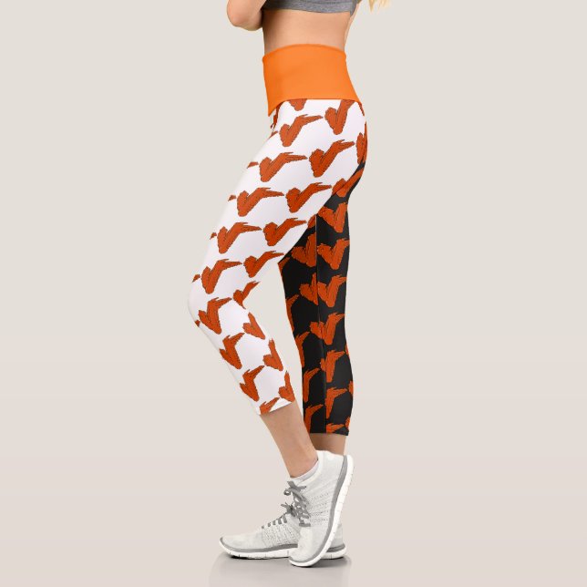 Chicken Wing High Waisted Yoga Capris (Left)
