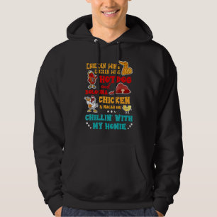 Chicken Wing Hot Dog And Bologna Chicken & Macaron Hoodie