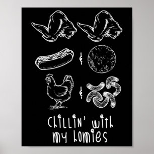 Chicken Wing Hot Dog And Bologna Shirt  Poster