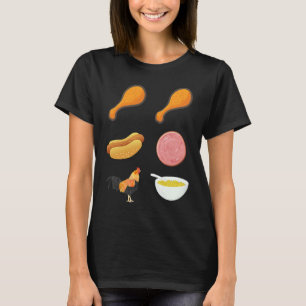 Chicken Wing Hot Dog Bologna And Macaroni Food T-Shirt