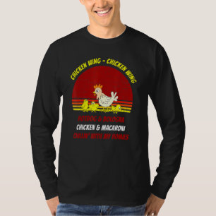 Chicken Wing Kids Retro Sunset For Boys Girls T-Shirt