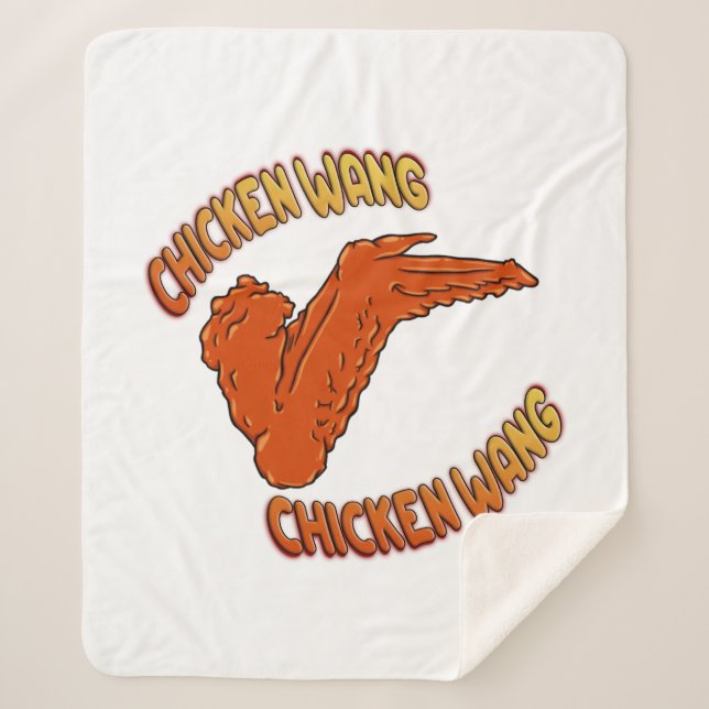 Chicken Wing Sherpa Blanket (Front)