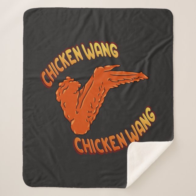 Chicken Wing Sherpa Blanket (Front)