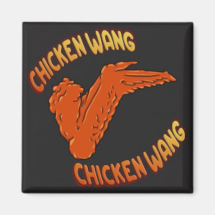 Chicken Wing Square Magnet