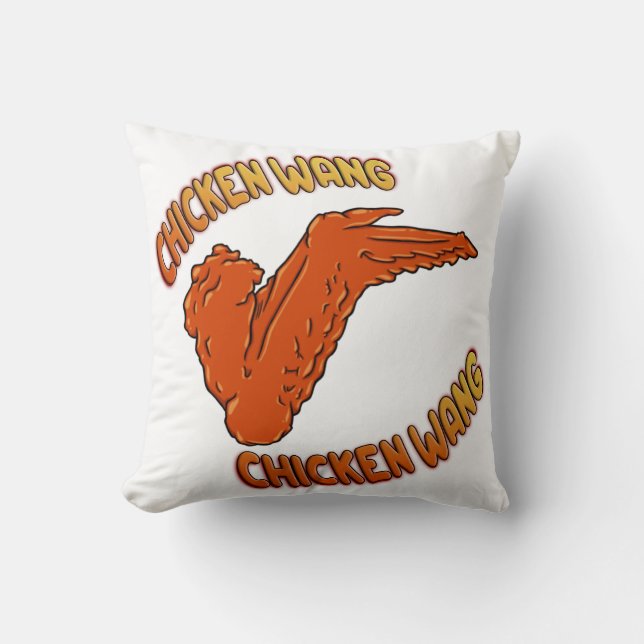 Chicken Wing Throw Pillow (Front)