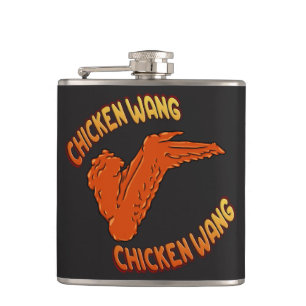 Chicken Wing Vinyl Wrapped Flask