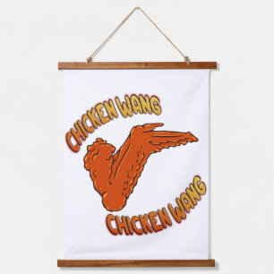 Chicken Wing Wood Topped Wall Tapestry