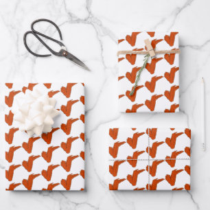Chicken Wing Wrapping Paper Flat Sheet Set of 3
