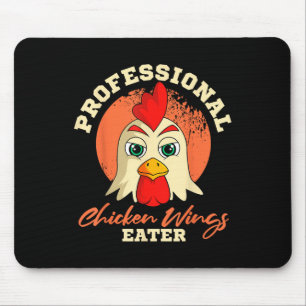Chicken Wings Eater Retro Vintage Barbeque Buffalo Mouse Pad